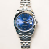 2021 Rolex Datejust 41 Blue Roman Numerals Dial Smooth Jubilee