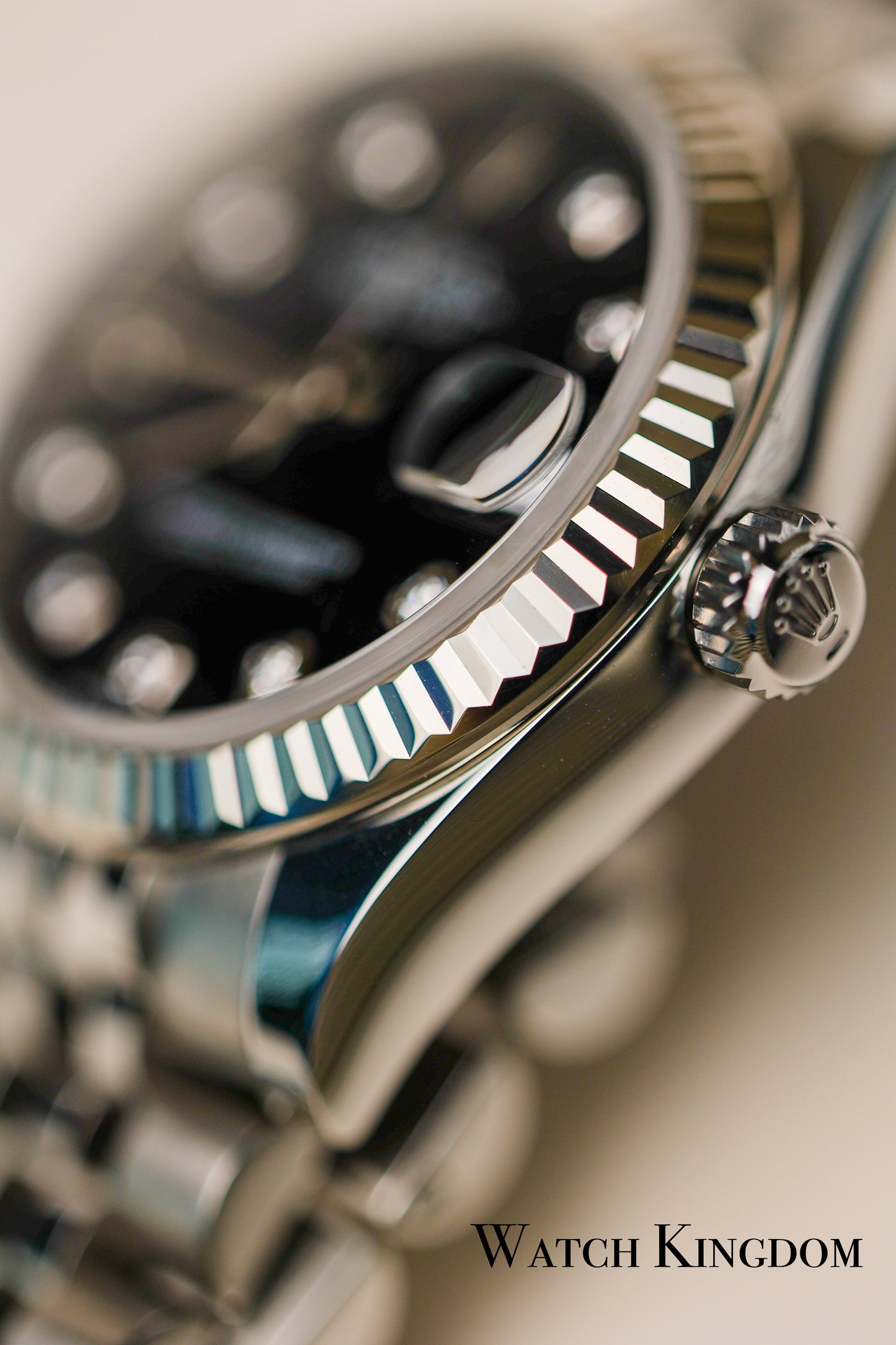 2011 Rolex Datejust 31 Black Diamonds Dial Fluted Jubilee