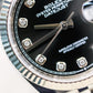 2021 Rolex Datejust 36 Black Diamonds Dial Fluted Jubilee