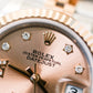 2023 Rolex Datejust 28 Rose Color Diamonds Dial Fluted Jubilee Two Tone Rose Gold