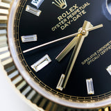 2023 Rolex Daydate 40 Black Diamonds Dial Yellow Gold