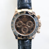 2015 Rolex Daytona Chocolate Dial Leather Strap