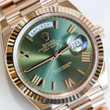 2024 Rolex Daydate 40 Olive Dial Rose Gold 228235