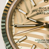 2023 Rolex Datejust 36 Champagne Palm Dial Fluted Jubilee Two Tone Yellow Gold