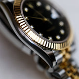 2023 Rolex Datejust 41 Black Dial Fluted Jubilee Two Tone YG