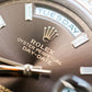 2023 Rolex Day-Date 40 Chocolate Dial Diamonds Bezel RG