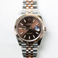 2023 Rolex Datejust 41 Chocolate Index Dial Fluted Jubilee Two Tone Rose Gold