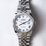 2024 Rolex Datejust 36 White Dial Fluted Jubilee Ref. 126234