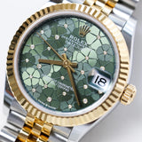 2024 Rolex Datejust 31 Green Dial Two Tone YG