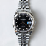 2023 Rolex Datejust 41 Black Diamonds Dial Fluted Jubilee Ref.126334