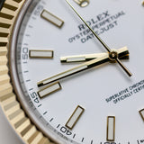 2023 Rolex Datejust 41 White Dial Fluted Jubilee Two Tone YG