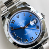 2024 Rolex Datejust 41 Azzurro Blue Dial Ref. 126300