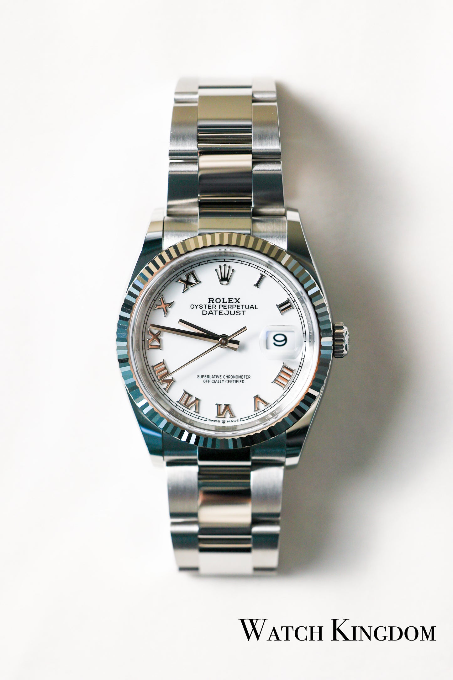2023 Rolex Datejust 36 White Dial Fluted Oyster Bracelet