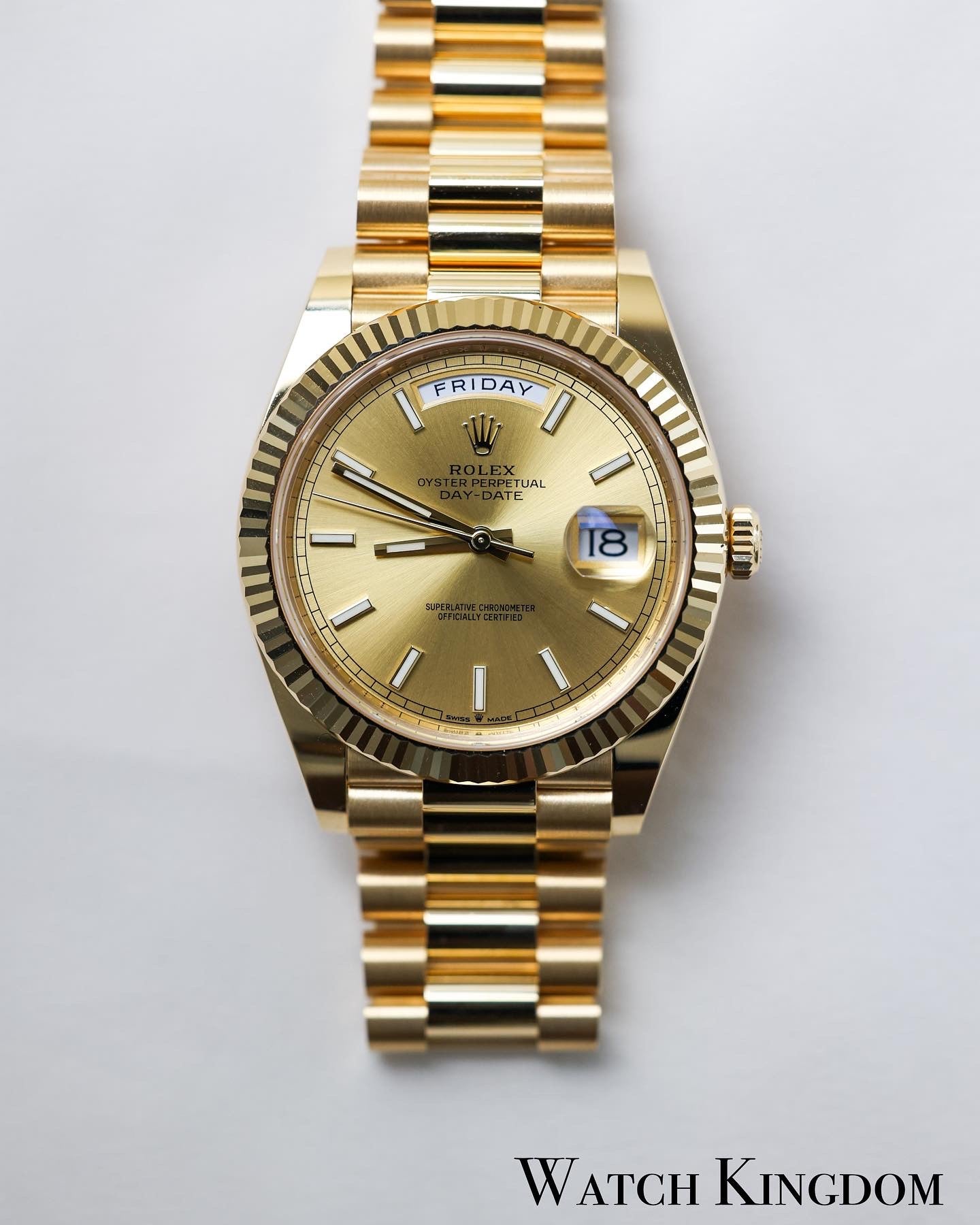 2023 Rolex Daydate 40 Champagne Dial Yellow Gold