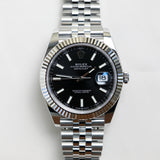 2023 Rolex Datejust 41 Black Dial Fluted Jubilee