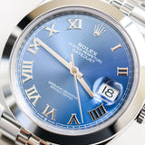 2024 Rolex Datejust 41 Blue Dial Smooth Bezel Jubilee