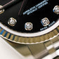 2011 Rolex Datejust 31 Black Diamonds Dial Fluted Jubilee
