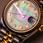 2023 Rolex Black MOP Dial Fluted Jubilee Two Tone Yellow Gold