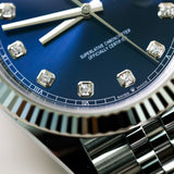 2022 Rolex Datejust 41 Blue Diamonds Dial Fluted Jubilee