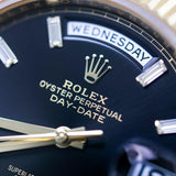 2023 Rolex Daydate 40 Black Diamonds Dial Yellow Gold