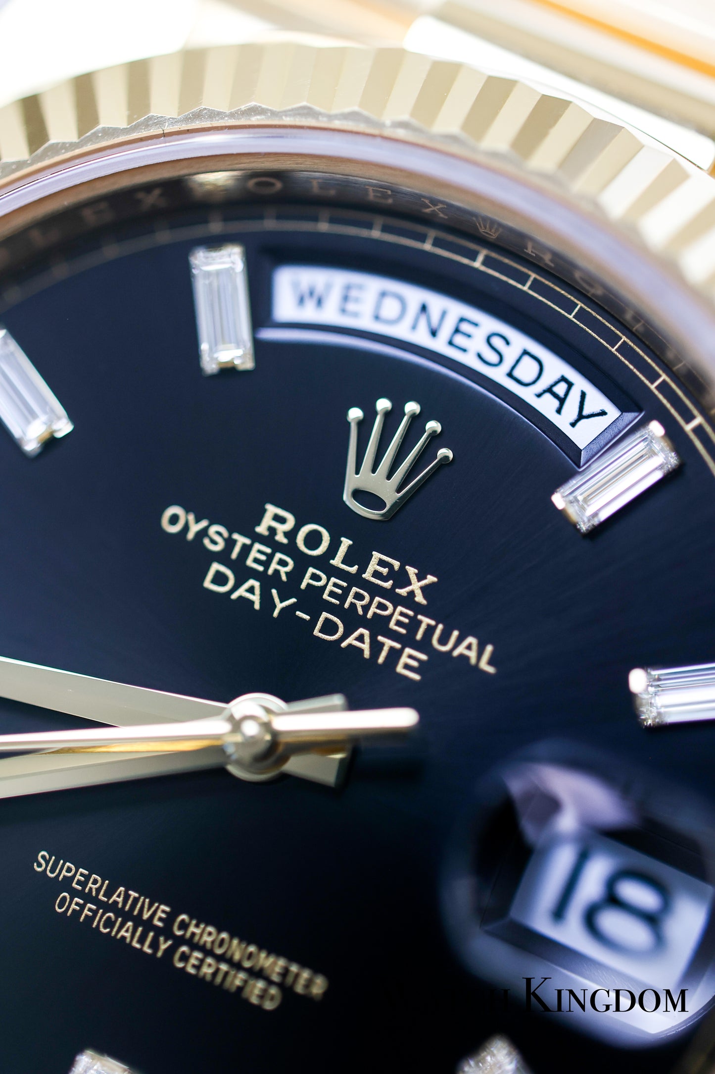 2023 Rolex Daydate 40 Black Diamonds Dial Yellow Gold