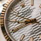 2023 Rolex Datejust 36 Silver Motif Dial Fluted Jubilee Two Tone Rose Gold