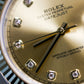 2023 Rolex Datejust 41 Champagne Diamonds Dial Fluted Jubilee Two Tone Yellow Gold
