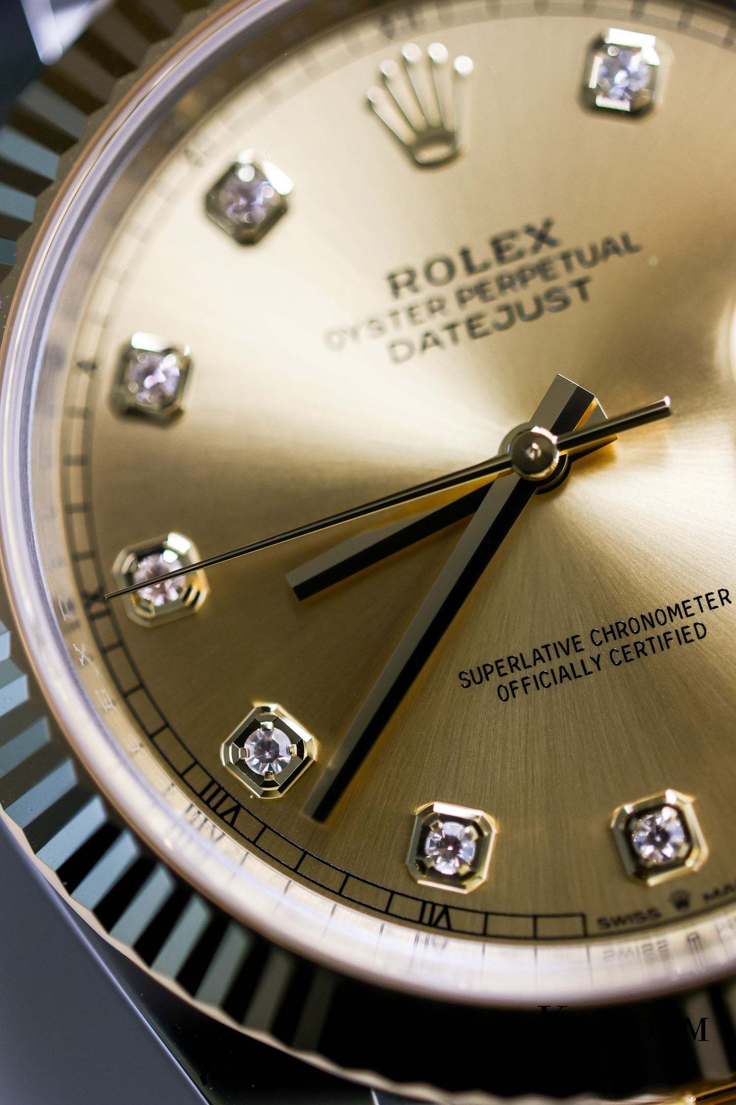 2023 Rolex Datejust 41 Champagne Diamonds Dial Fluted Jubilee Two Tone Yellow Gold