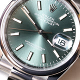 2023 Rolex Datejust 36 Mint Green Dial 126200