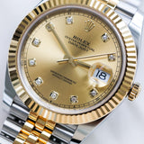 2022 Rolex Datejust 41 Champagne Dial Fluted Jubilee Two Tone YG