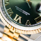 2023 Rolex Datejust 36 Green Dial Fluted Jubilee Two Tone Yellow Gold
