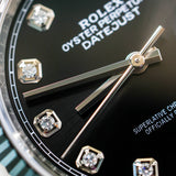 2024 Rolex Datejust 36 Black Diamonds Dial Fluted Jubilee