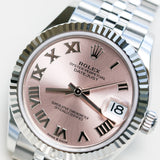2024 Rolex Datejust 31 Pink Dial Fluted Jubilee