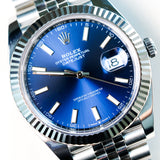 2023 Rolex Datejust 41 Blue Dial Fluted Jubilee