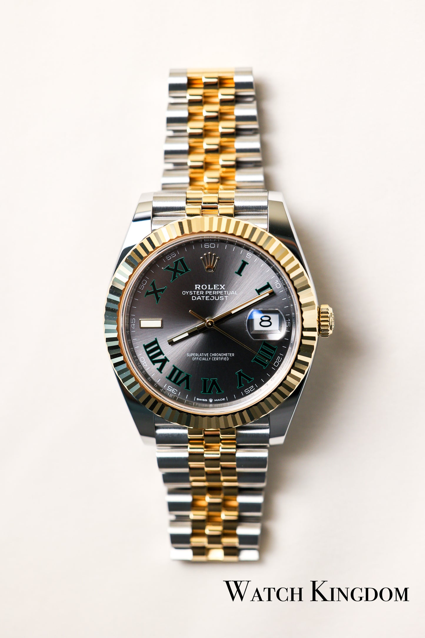 2023 Rolex Datejust 41 Fluted Jubilee Two Tone Yellow Gold ‘Wimbeldon’