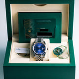 2021 Rolex Datejust 41 Blue Roman Numerals Dial Smooth Jubilee