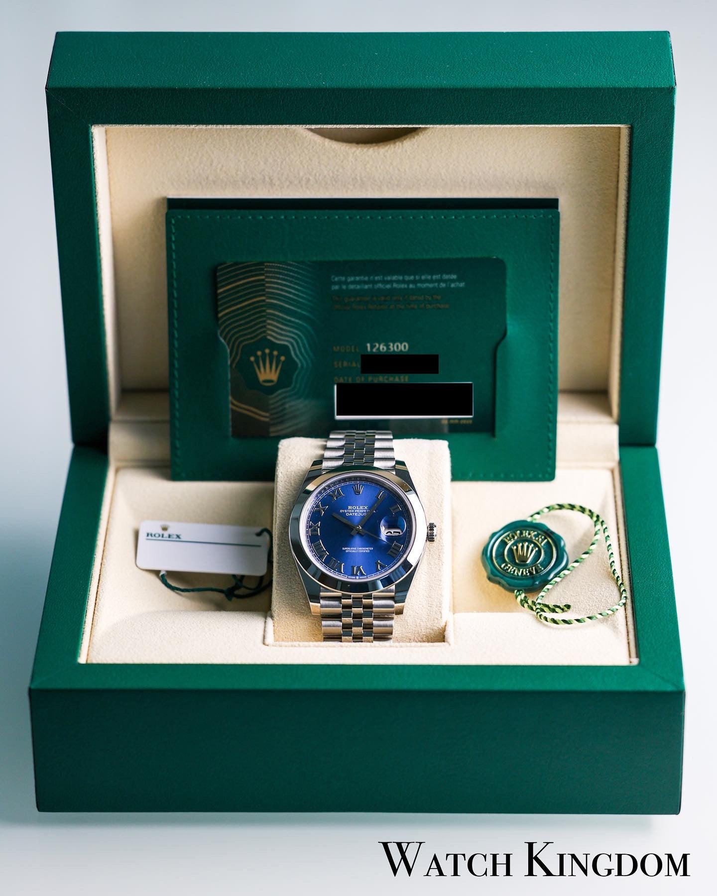 2021 Rolex Datejust 41 Blue Roman Numerals Dial Smooth Jubilee