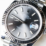 2024 Rolex Datejust 41 Grey Dial Fluted Jubilee