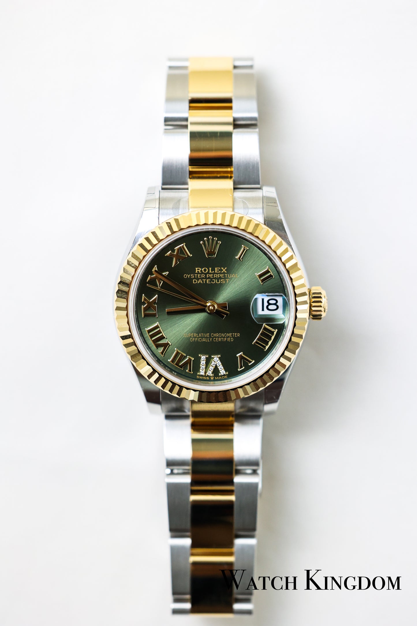 2023 Rolex Datejust 31 Green Dial Two Tone Yellow Gold