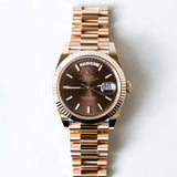 2024 Rolex Daydate 40 Chocolate Dial Rose Gold 228235