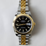 2024 Rolex Datejust 41 Black Dial Fluted Jubilee Two Tone YG Ref. 126333