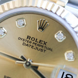 2024 Rolex Datejust 31 Champagne Dial Fluted Jubilee Two Tone YG 278273