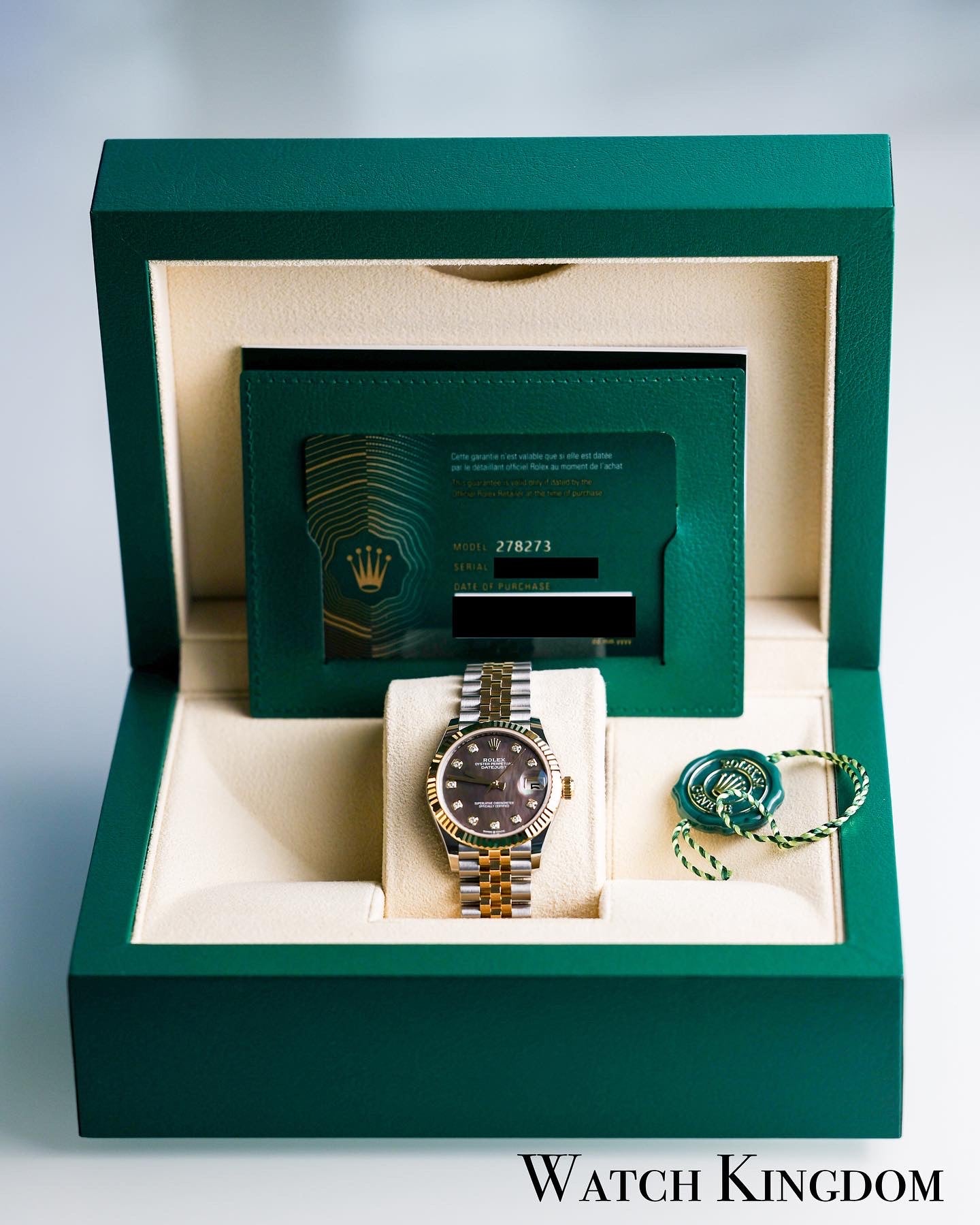 2023 Rolex Black MOP Dial Fluted Jubilee Two Tone Yellow Gold