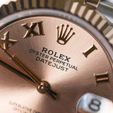 2023 Rolex Datejust 31 Rose-Color Dial Fluted Jubilee Two Tone Rose Gold