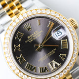 2024 Rolex Datejust 31 Dark Grey Dial Diamonds Bezel Jubilee Ref.278383RBR