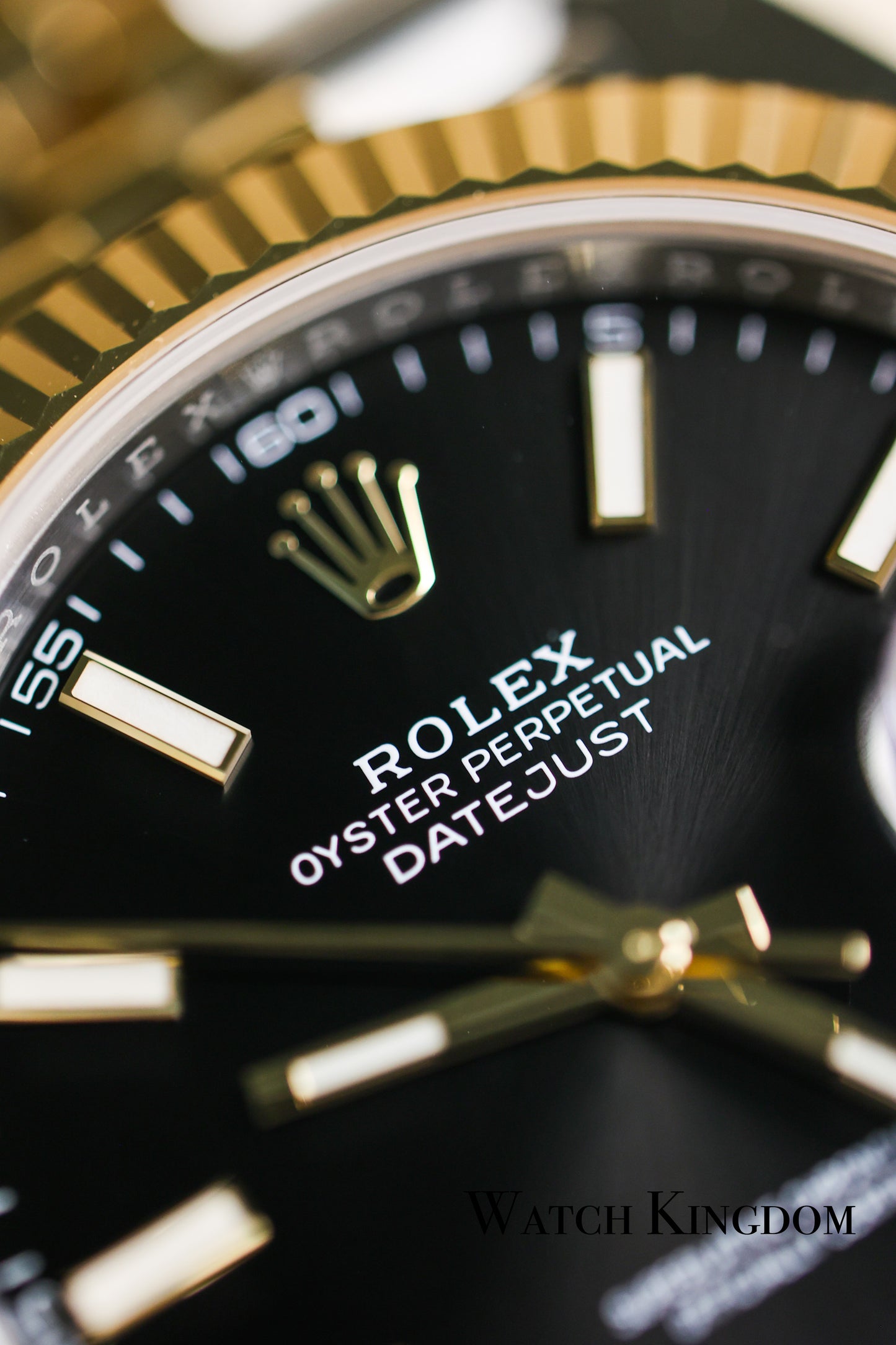 2023 Rolex Datejust 41 Black Index Dial Fluted Jubilee Two Tone Yellow Gold