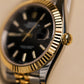 2023 Rolex Datejust 41 Black Index Dial Fluted Jubilee Two Tone Yellow Gold