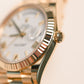 2022 Rolex Daydate 40 White Roman Numerals Fluted President Bracelet Yellow Gold