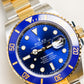 2023 Rolex Blue Submariner Date Two Tone Yellow Gold