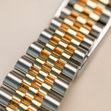 2022 Rolex Datejust 41 Black Diamonds Dial Fluted Jubilee Two Tone Yellow Gold